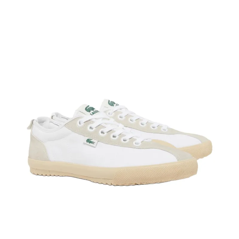 LACOSTE Anti-Slip Wear-Resistant Low-Top Canvas Shoes Men's White-1