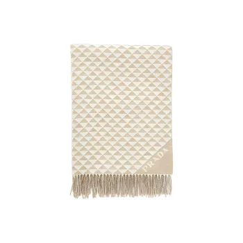 PRADA Jacquard-logo Wool-cashmere Stole