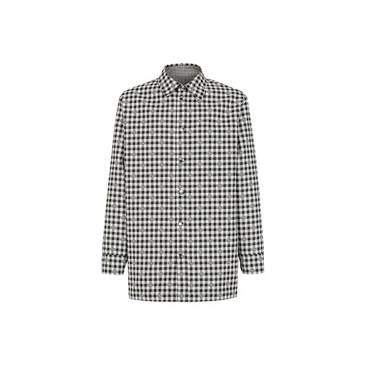 FENDI Reversible Monogram Checked Overshirt-0