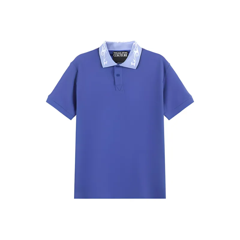 VERSACE JEANS COUTURE SS24 Polo Shirt Men's Blue-0