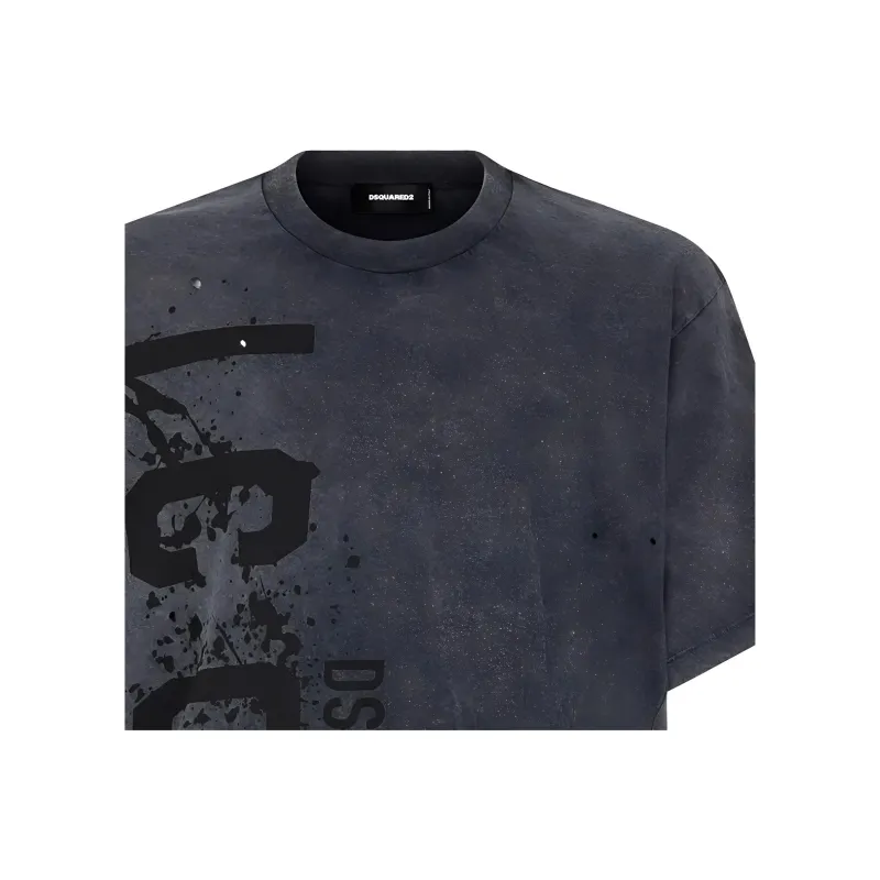 DSQUARED 2 Icon Printed Crewneck T Shirt-4