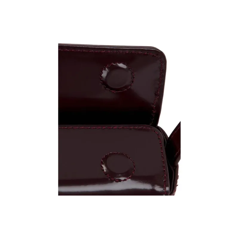ST. AGNI Calfskin Shoulder Bag Mini Women's Bordeaux Red-4