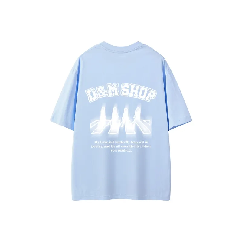D&W T Shirts Unisex Sky Blue-0