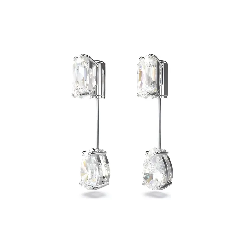 Swarovski Rhodium-Plated Stud Earrings Women's Silver-1