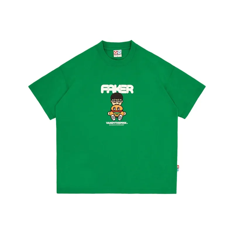 Vandy The Pink x FAKER T Shirt Unisex Green-0