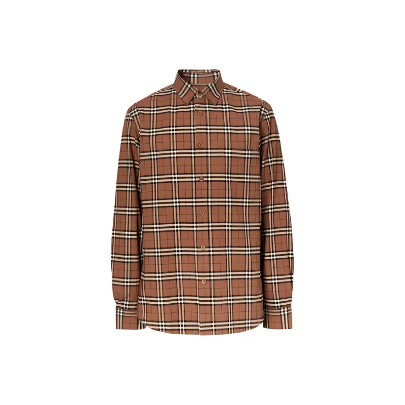 Burberry Shirts Men Birch Brown-0