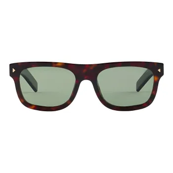 PRADA Acetate Metal Square Sunglasses Men's Black