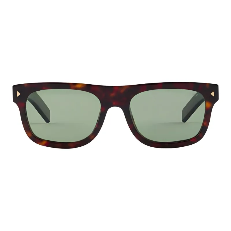 PRADA Acetate Metal Square Sunglasses Men's Black-0