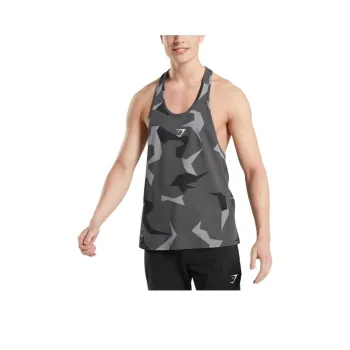 GYMSHARK Tank Tops Men Black