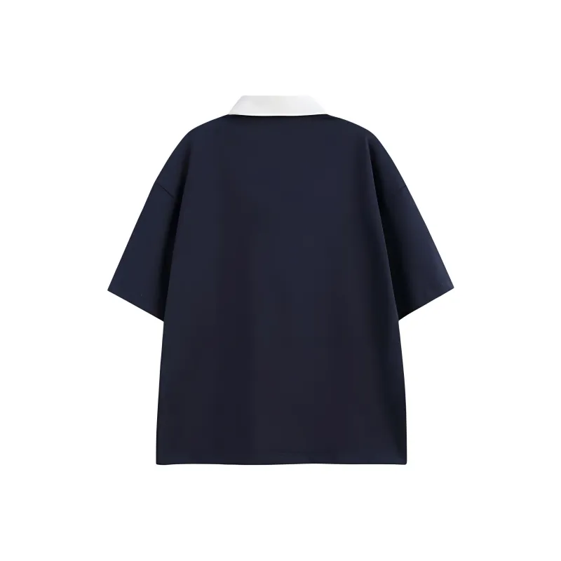 Columtomy Polo Shirt Unisex Navy Blue-1
