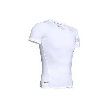Under Armour HeatGear Tactical HeatGear® Compression V Neck T Shirt T Shirt Men's White