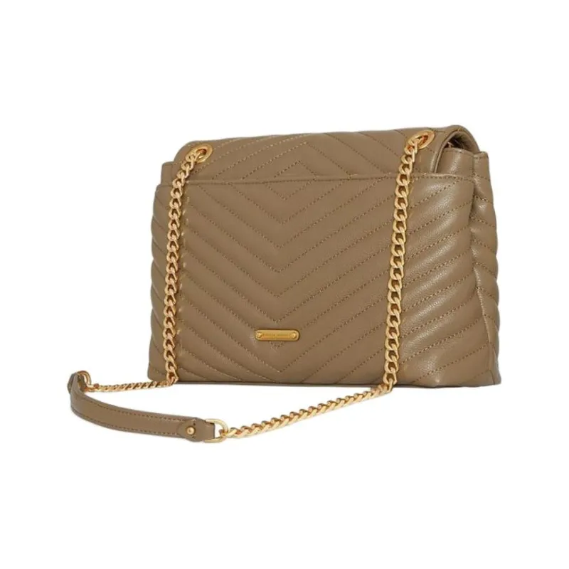REBECCA MINKOFF Edie Leather Crossbody Bag, Shoulder Bag Women's Brown-1