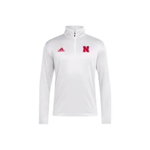 Adidas Free Shipping With AdiClub Nebraska Cornhuskers Long Sleeve 1/4 Zip Knit Jacket