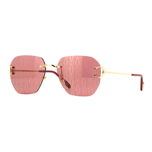 Cartier Geometric Frame Sunglasses