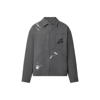 LOUIS VUITTON Jacket Men's Black Gray Color