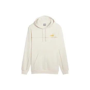 PUMA Hoodie ESS+ Minimal Gold Homme Sweatshirt Men's White