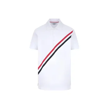 THOM BROWNE Trompe L' Oeil Cotton Polo Shirt