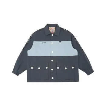 PROS BY CH FW22 Loose Fit Jacket Unisex Blue Gray