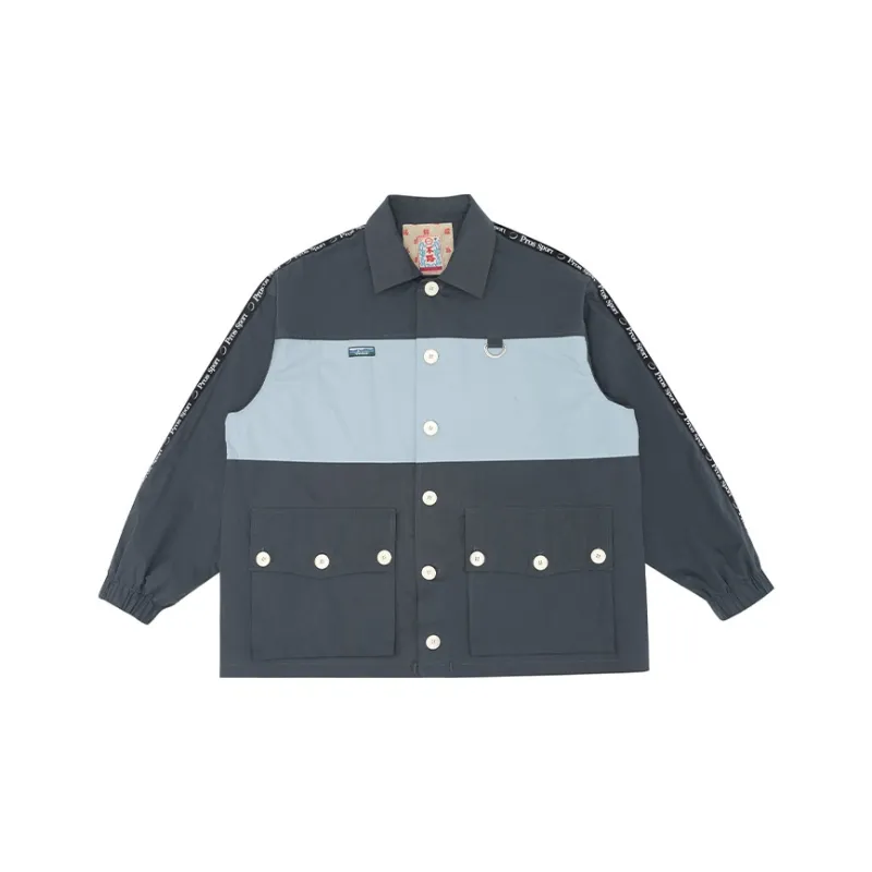 PROS BY CH FW22 Loose Fit Jacket Unisex Blue Gray-0