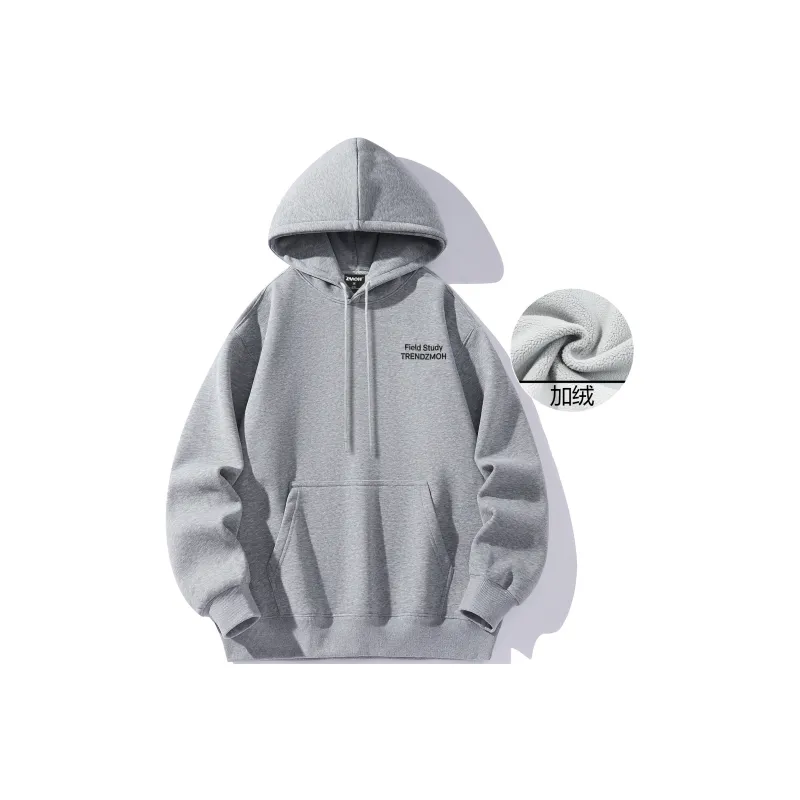 ZMOH Fleece Lined Hoodie Unisex Couple's-9