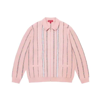 Supreme Speckle Stripe Zip Up Cardigan
