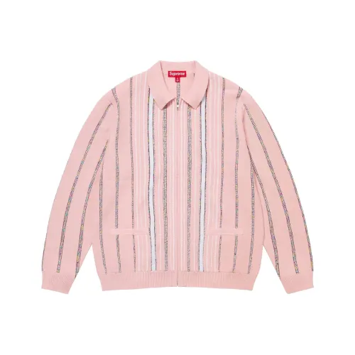 Supreme Speckle Stripe Zip Up Cardigan