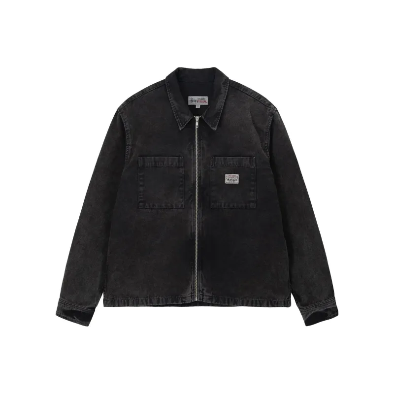 Stussy Washed Canvas Zip Shirt-0