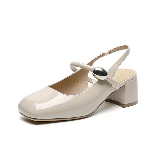 FIVE PLUS Chunky Heel High Heels 5cm Women's-8