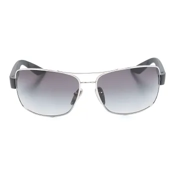 PRADA Eyewear Rectangle-frame Logo-print Sunglasses