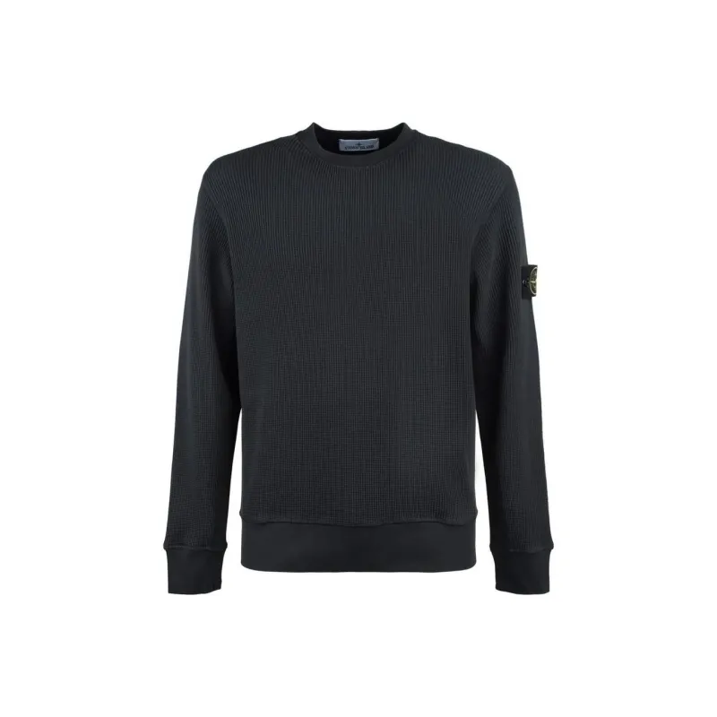 STONE ISLAND Logo Patch Crewneck Knitted Jumper-0