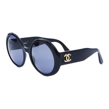 CHANEL Pre-Owned 2000s CC Oval-frame Sunglasses