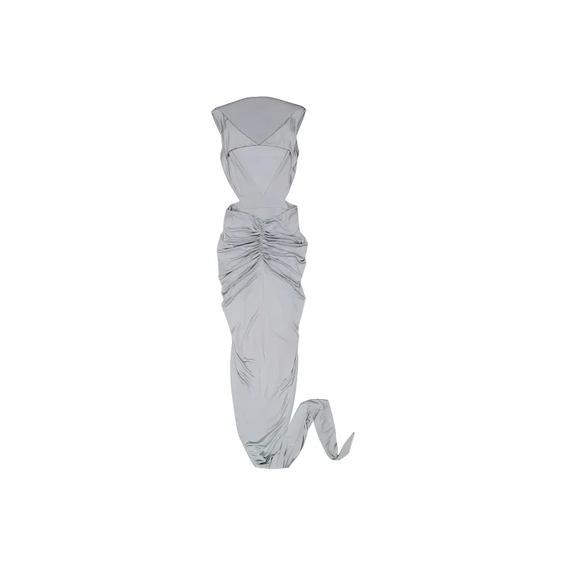 Burberry Sleeveless Dress Women's Gray-1