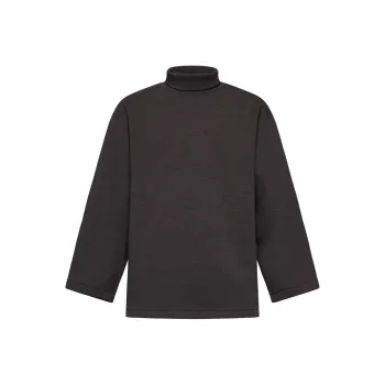 Lemaire Melange Effect Mock Neck Sweatshirt