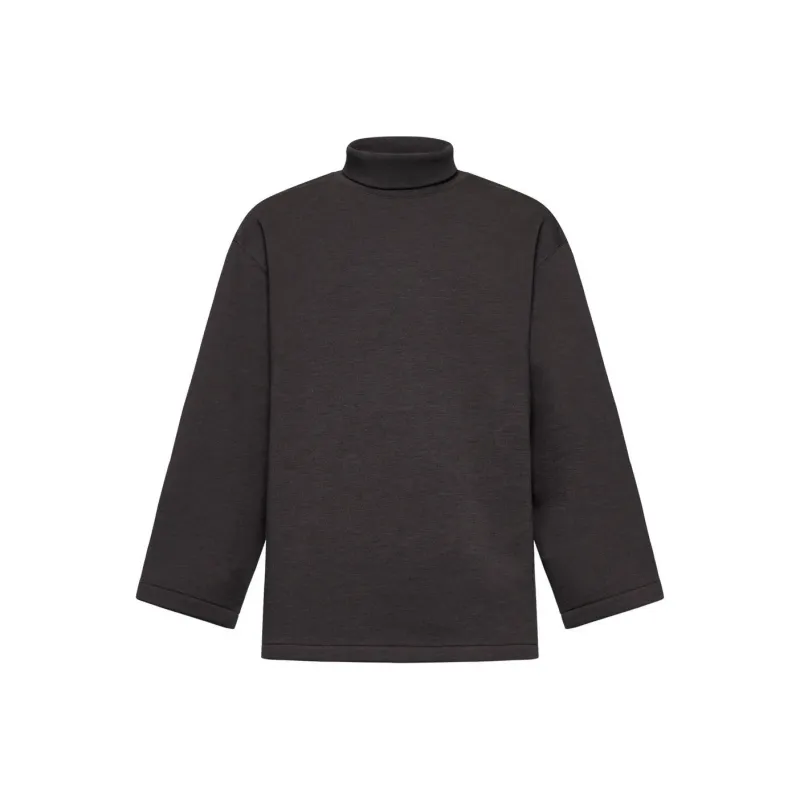 Lemaire Melange Effect Mock Neck Sweatshirt-0