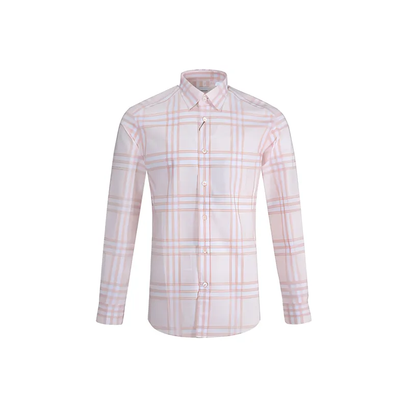 Burberry Shirts Men Pink-0