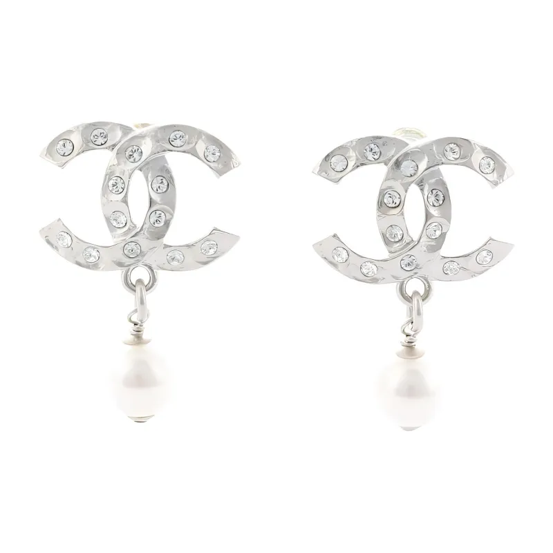 CHANEL Earrings Unisex Silver-0