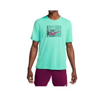 Nike Dri FIT Miler D.Y.E. 'Light Menta/Dynamic Berry' T shirt