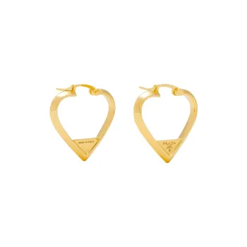 PRADA Metal Earrings Women's Gold