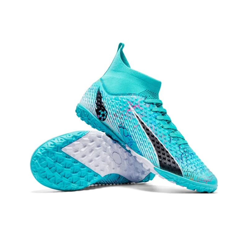 QIUTEXIONG FG Rubber Long Studs TF Rubber Broken Studs Soft Ground Firm Ground Slip Resistant Soccer Shoes Unisex-18