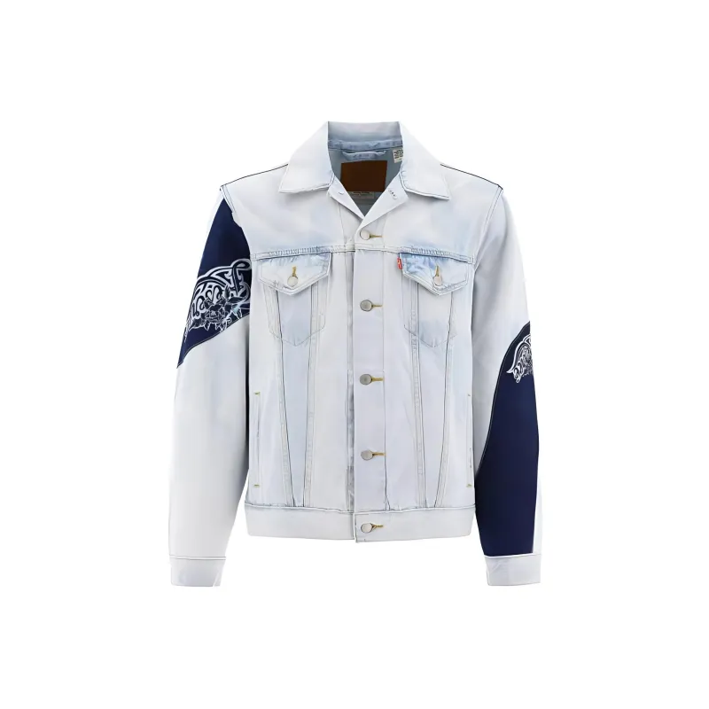 Levis Fitted Moderate Jacket Spring And Autumn Men's Blue-0