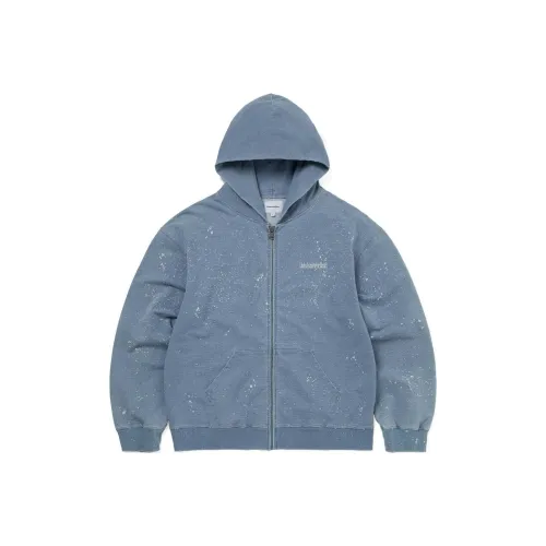 Thisisneverthat Indigo Dyed Zip Up Hoodie