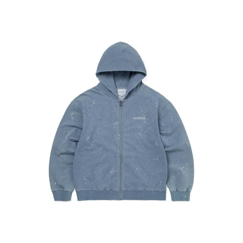 Thisisneverthat Indigo Dyed Zip Up Hoodie-0