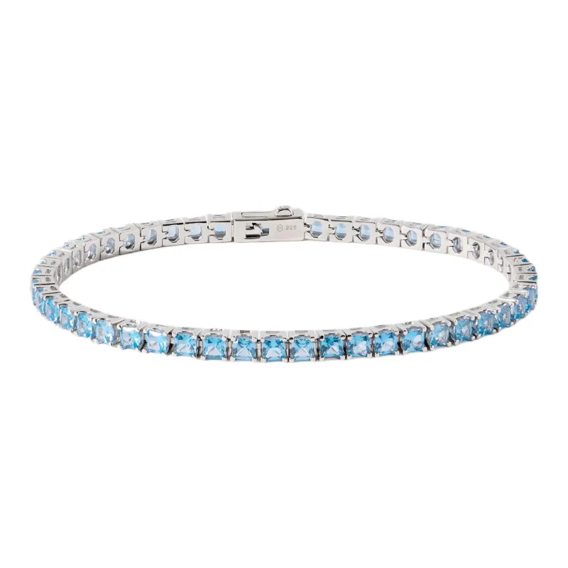 Hatton Labs Cubic Zircon Silver Bracelets Unisex Blue-1