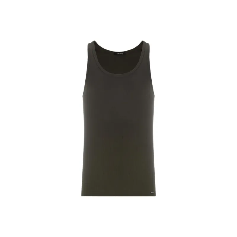 TOM FORD Tank Tops Men's Army Green-0