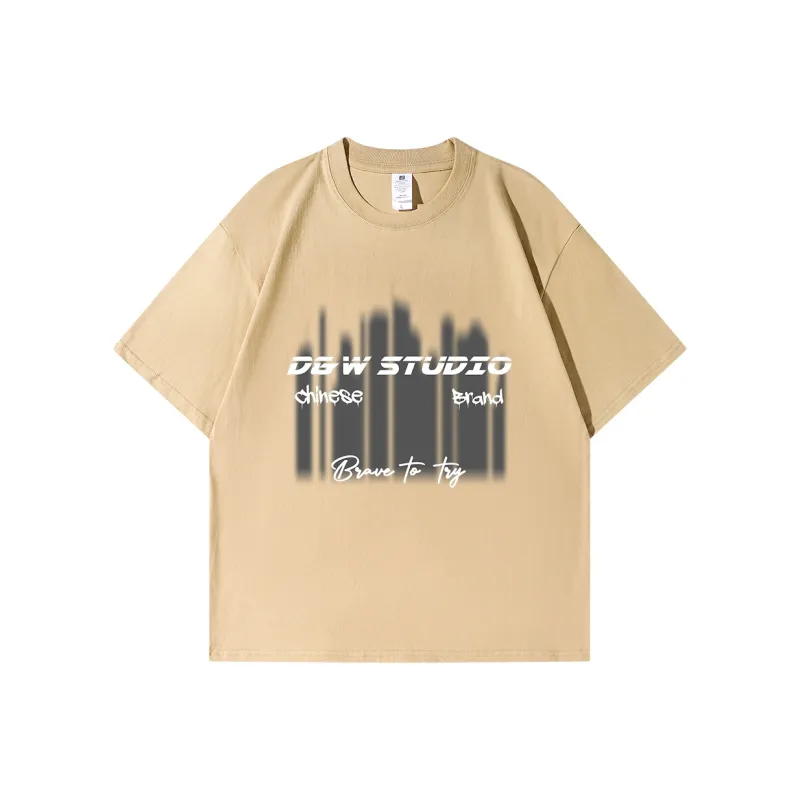 D&W T Shirts Unisex Khaki-0