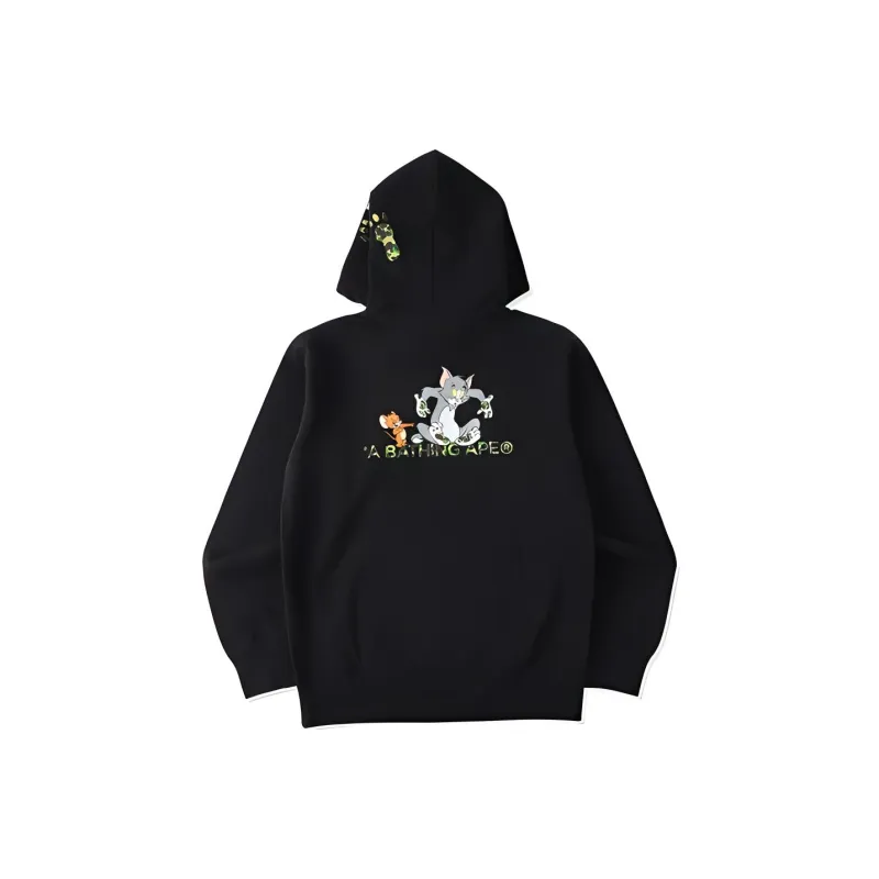 Bape X Tom And Jerry Footprints Pullover Hoodie-0