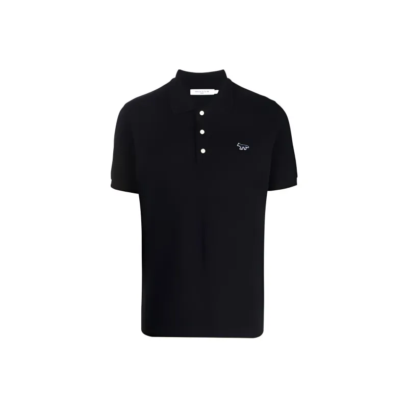 Maison Kitsune Polo Shirts Men Black-0