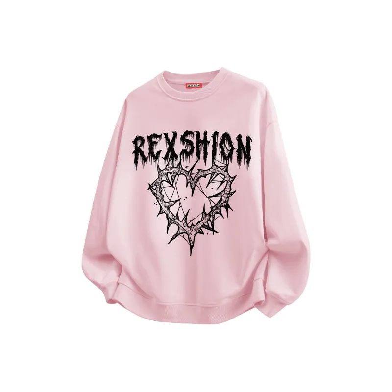 REXSHION Sweatshirt Unisex Black-15