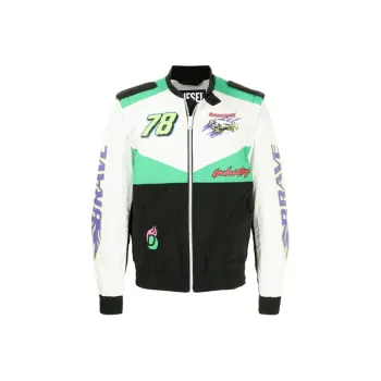 DIESEL Jackets Men Black White