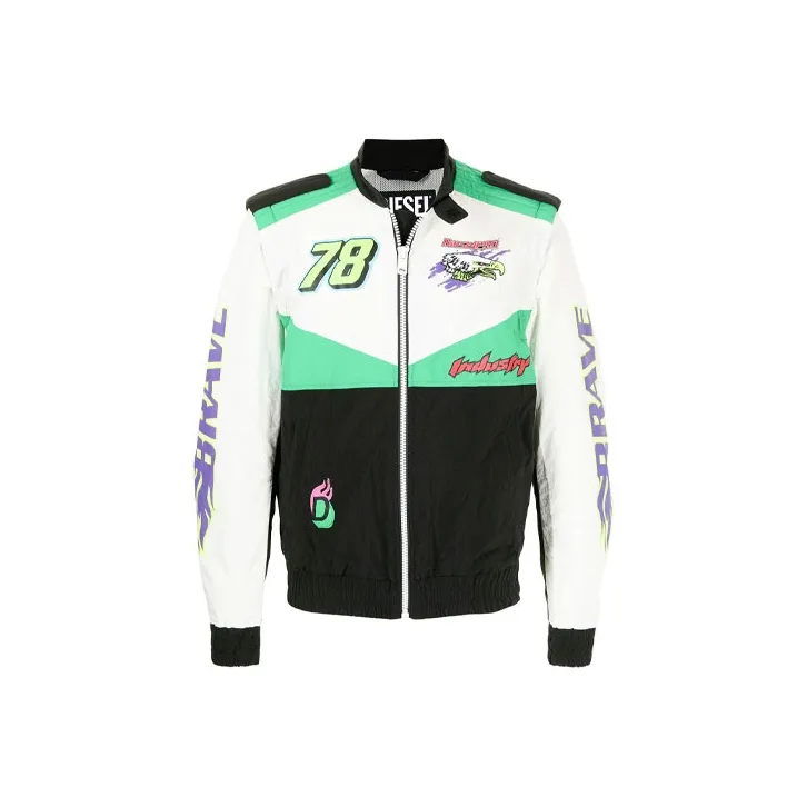 DIESEL Jackets Men Black White-0